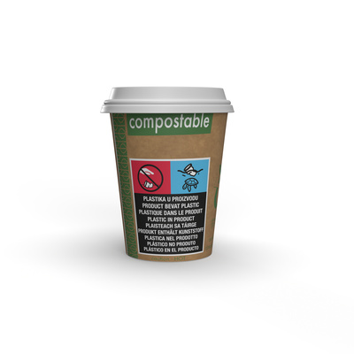 Bio Kaffeebecher Kraft PLA 150ml/6oz,ؠ72mm Karton (1000Stck)