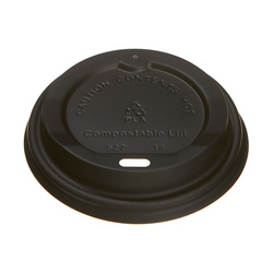 Bio Deckel (CPLA) schwarz für Kaffeebecher Ø 8 cm