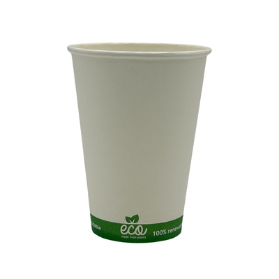 Bio Kaffeebecher ECO 200ml/8oz,  80 mm Karton (1.000 Stck)